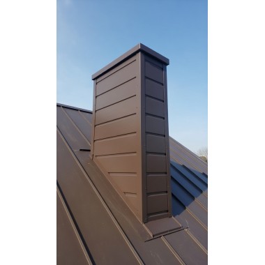 Stalowa Deska Elewacyjna - obróbka komina