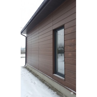 Stalowa Deska Elewacyjna - kolorze ciemny orzech / dąb