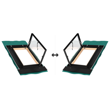 Wyłaz dachowy FAKRO WGU-X 46x75 RAL 9005 CZARNY