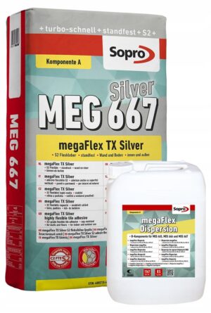 Sopro MEG 667 silver - Dwuskładnikowy  szybkowiążący klej  wysokoelastyczny S2