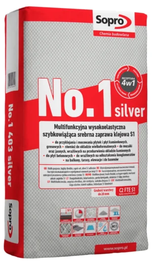No.1 403 silver - Szybkowiążący klej wysokoelastyczny S1