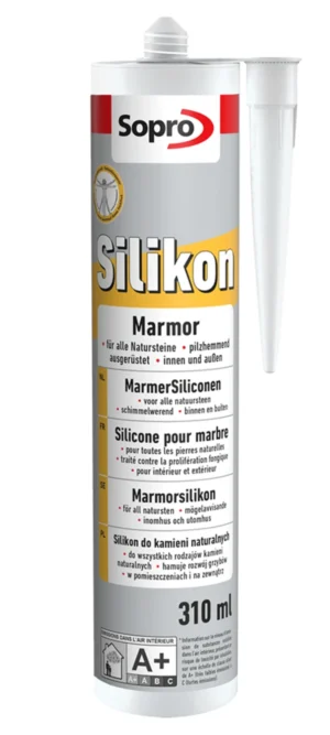 MarmorSilicon - Silikon do kamieni naturalnych 310 ml | Kolor Biały